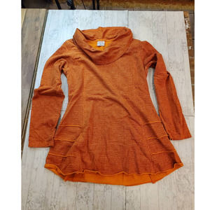 C.M.C. Color Me Cotton Sweater Dress M orange pull over